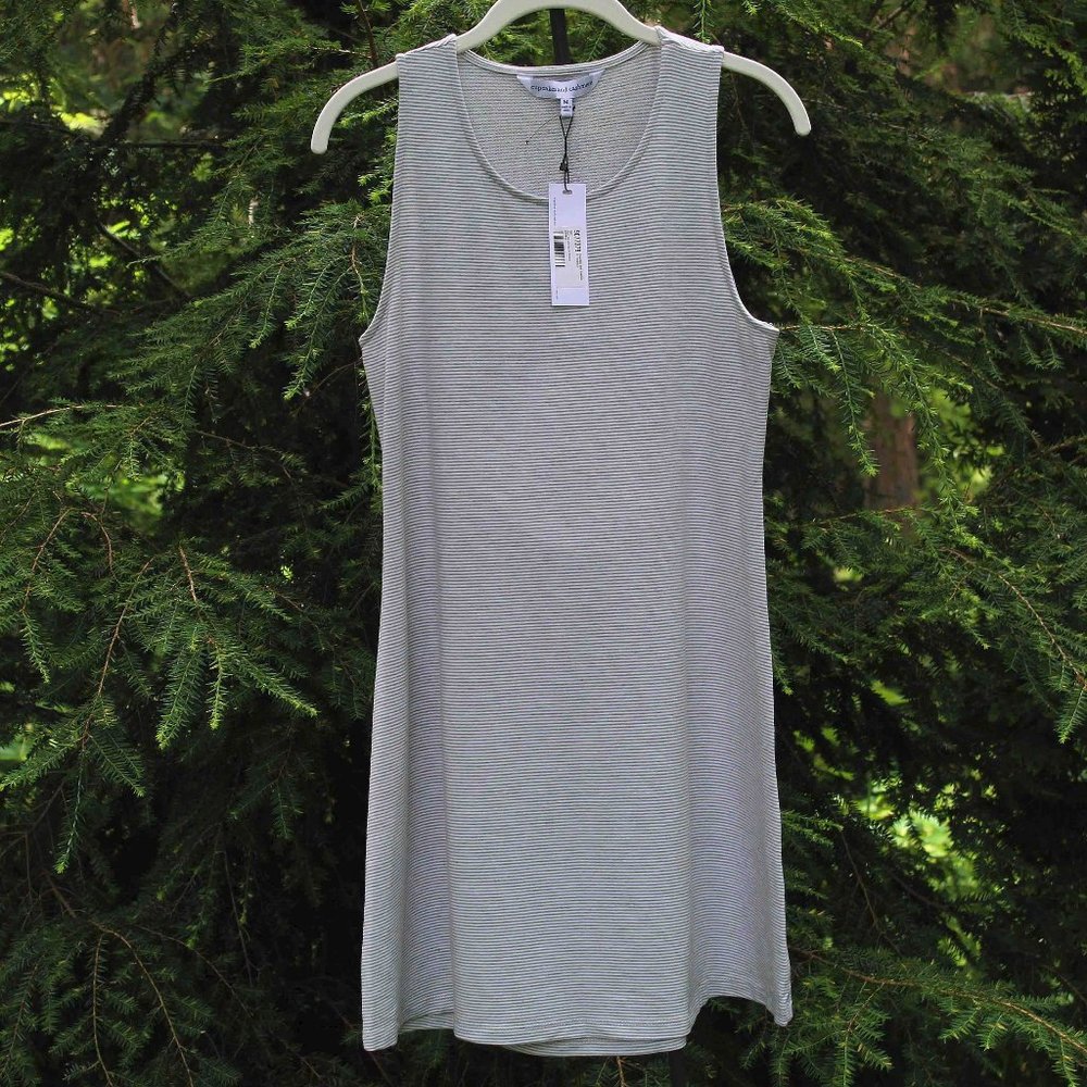 Cupcakes & Cashmere Pinstripe Tank Dress with Back Cutout  NWT